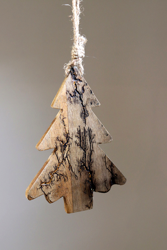 Woodland, drewniana zawieszka świąteczna, choinka
