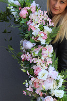 Malediwy Pink, stylowa girlanda ze sztucznych kwiatów, dł.150cm