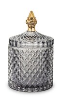 Palermo Grey B, dekoracyjny pojemnik / amfora, wym.13.5x9cm