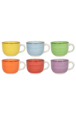 Rainbow Mexico, kubek ceramiczny jumbo, kpl.6szt, poj.475ml