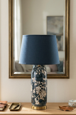 Turquoise, ekskluzywna lampa stołowa ceramiczna, wys.69cm 