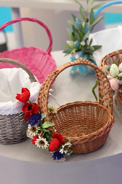 Mazowsze, dekorowany koszyczek wielkanocny