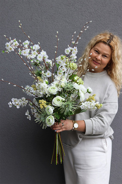 Aleksandra, wiosenny bukiet do wazonu, dł.90cm