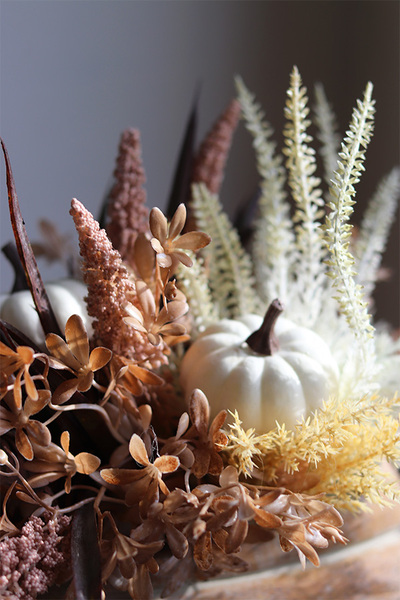 Pumpkin Latte 2, jesienna kompozycja w dyni ceramicznej