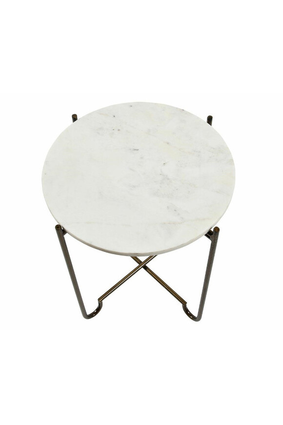 Nero, stylowy stolik kawowy z marmurowym blatem, wym.45x45x50cm