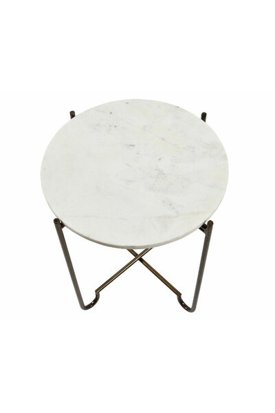 Nero, stylowy stolik kawowy z marmurowym blatem, wym.45x45x50cm