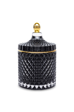 Padwa Black A, dekoracyjny pojemnik amfora, wym.17.5x10.5cm