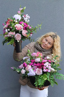 Pink Derette, komplet dekoracji nagrobnych