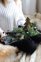 Natural Wood, świąteczny stroik na stół