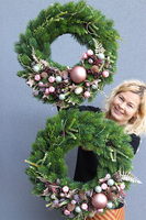 zimowy wianek pudrovy, Ewa, śr.48cm