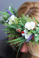 Geriba, kwiatowy wianek na głowę, rozmiar uniwersalny