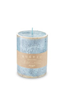 Rustic Patin, turkusowa świeca walec, gruby