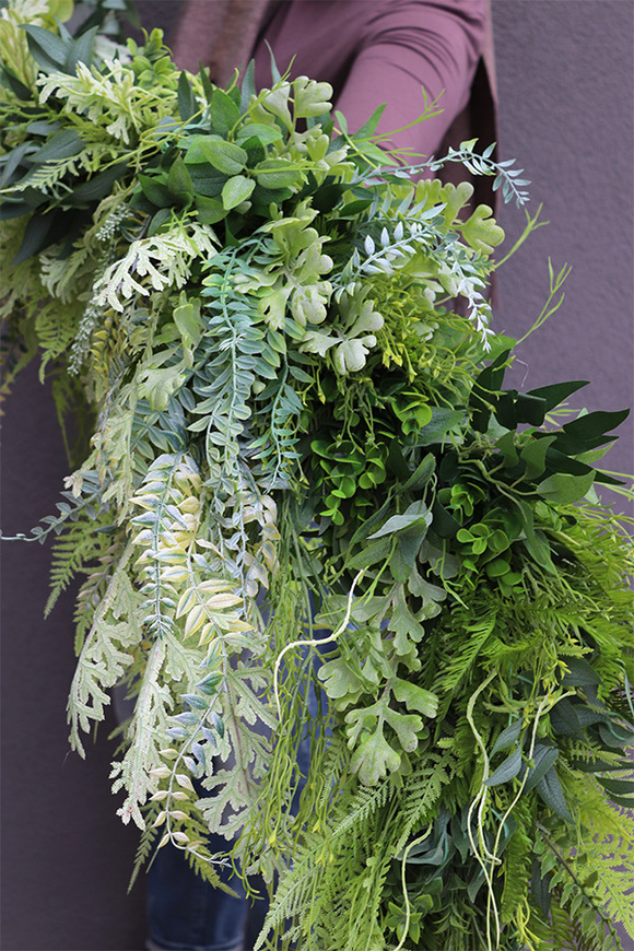 Veronea, girlanda z zielonych zwisających pędów, dł.100cm