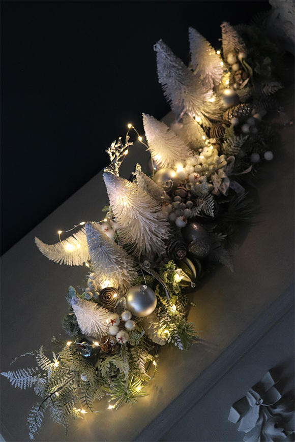 Dużo Śniegu LED, świąteczny zimowy stroik