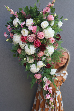 Geria Giganti 2, bardzo duża wiązanka nagrobna, dł.133cm  