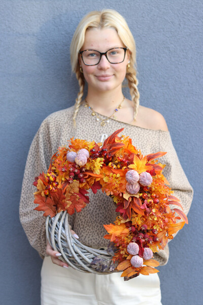 Zalissa, asymetryczny jesienny wianek