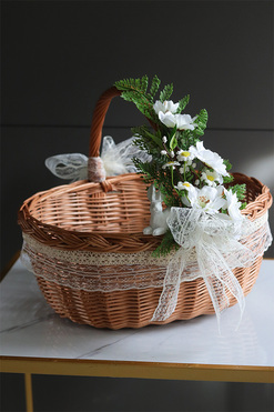 Jabłonka Bielisane, dekorowany koszyczek wielkanocny, wys.30cm