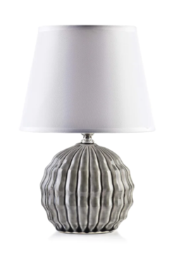 lampa stołowa z ceramiczną podstawą, Letti Grey A, wys.28cm