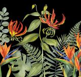 OD RĘKI Dżungla, serwetki papierowe, strelicja na czarnym tle, 33x33cm, 20szt.