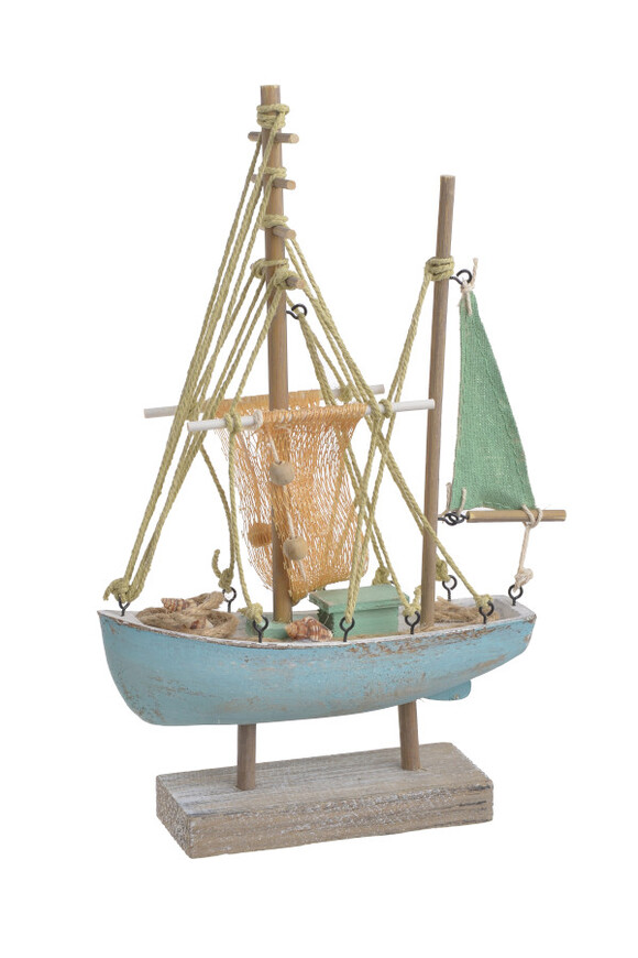 Seaside figurka drewniana żaglówka