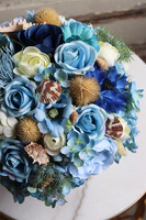 kompozycja marynistyczna z muszlami, Moko Oceania White, wym.29x22cm 