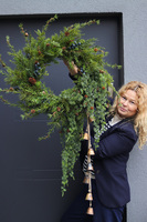 Zima w Modrzewiach, zimowy wianek na drzwi