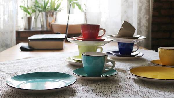 Colorful Mexico, komplet kawowy dla 6osób, 18elementów 