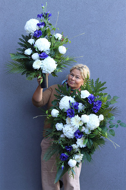 Milanda, komplet dekoracji nagrobnych, wiązanka + bukiet