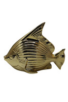 figurka ceramiczna marynistyczna Ryba - Skarbonka B, złota