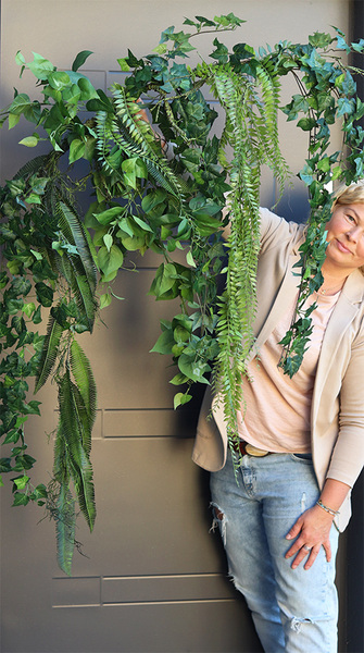 Targowa Green, zielona girlanda dekoracyjna