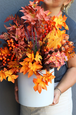 Autumno Figaro, jesienna kompozycja w naczyniu, wys.60cm