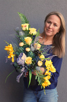 Hedira, bukiet nagrobny we wkładzie