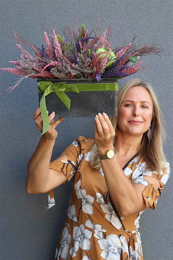 Wrzosowisko Jesienne, kompozycja kwiatowa w donicy