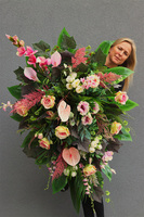 Molina, wiązanka nagrobna z mieczykiem