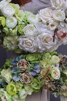 Caryca Katarzyna Green&White 2, bardzo duży wianek sufitowy