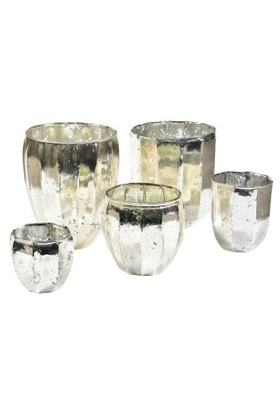 Barok Old 3 lampion srebrny szklany