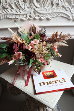 koperta flowerbox Mellana Chocolate, wym.29.5x30cm