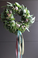 Jajeczka Pearl, wielkanocny wianek ze szklanymi pisankami