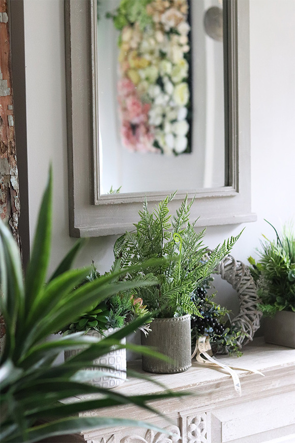 Boho, paproć w ozdobnej donicy, wys.40cm 