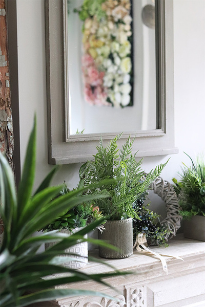 Boho, paproć w ozdobnej donicy, wys.40cm 