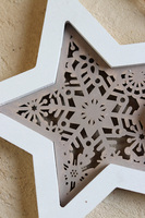 Merry Xmas, drewniana zawieszka gwiazdka, wym.19x1x19cm