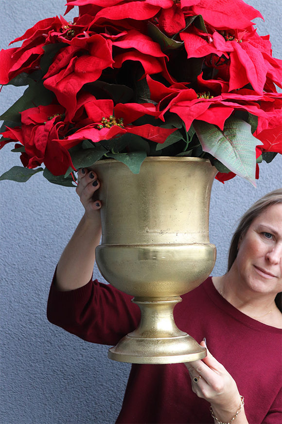 Gwiazda Betlejemska Złotti, wysokiej jakości sztuczna roślina