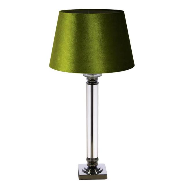 Tubo Slim, lampa stołowa, abażur oliwkowy stożek, wys.70m 