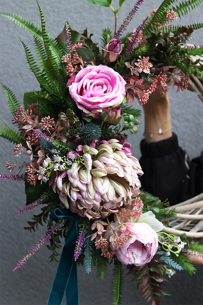 Chryzantema, wianek na drzwi