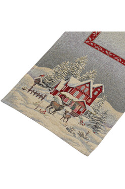 Red House, świąteczny bieżnik gobelinowy, 96x36cm