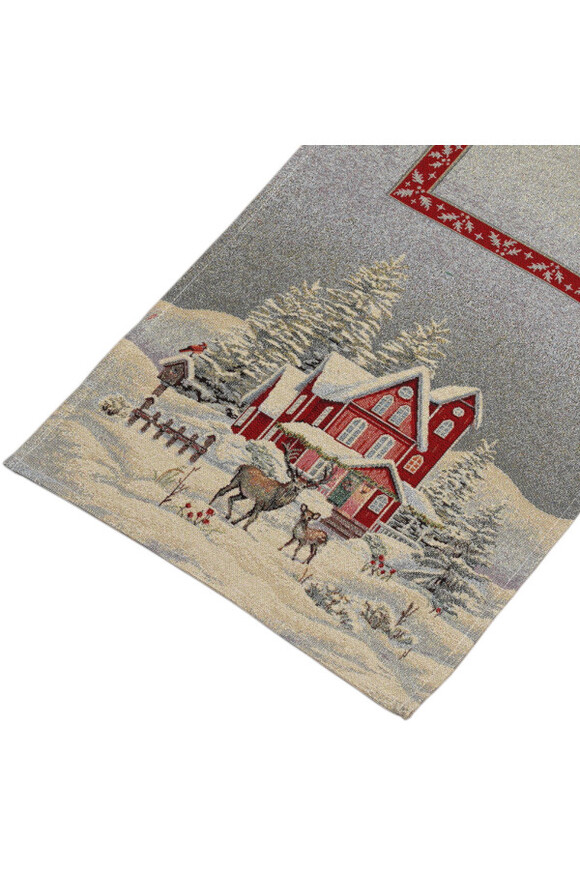 Red House, świąteczny bieżnik gobelinowy