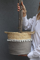 Drzewko Oliwne Basket Boho, sztuczna roślina w koszu