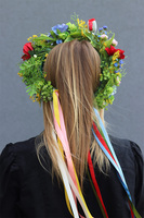 barwny wianek na głowę Dożynki, rozmiar uniwersalny