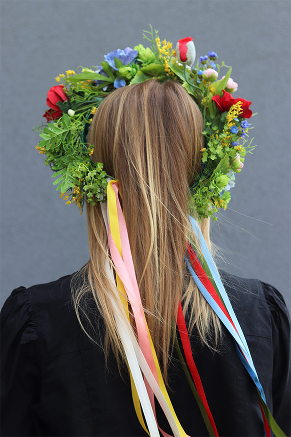 barwny wianek na głowę Dożynki, rozmiar uniwersalny
