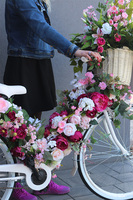 Bicycletta Terransja, kwiatowa dekoracja roweru 